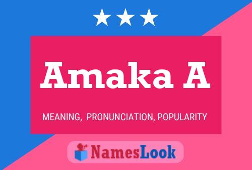 Amaka A Namensposter