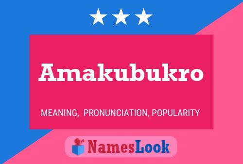 Amakubukro Namensposter