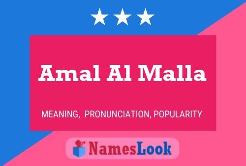 Amal Al Malla Namensposter