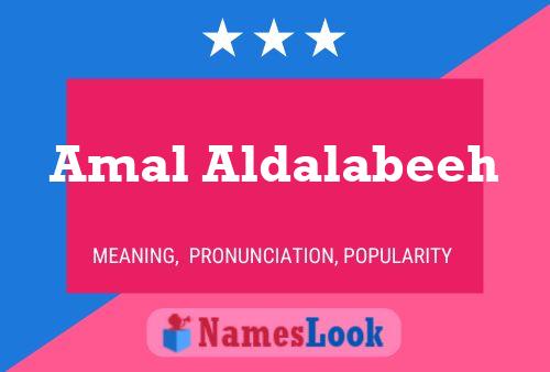 Amal Aldalabeeh Namensposter