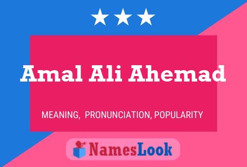 Amal Ali Ahemad Namensposter