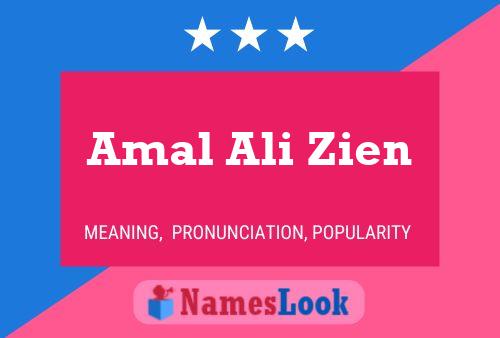 Amal Ali Zien Namensposter