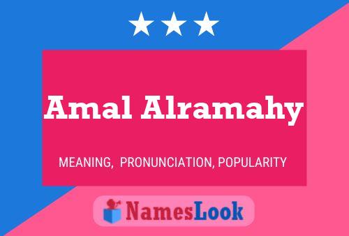 Amal Alramahy Namensposter