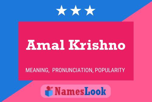 Amal Krishno Namensposter