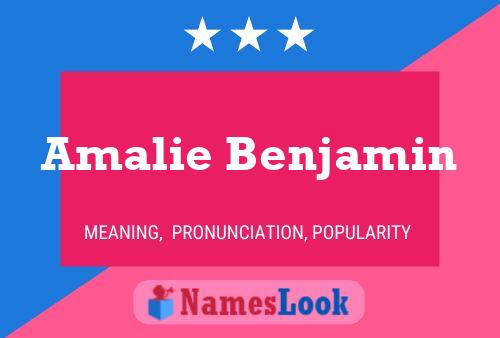 Amalie Benjamin Namensposter