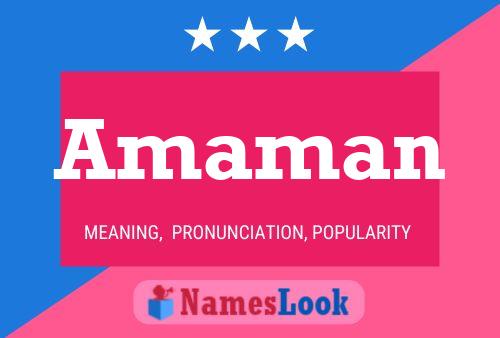 Amaman Namensposter