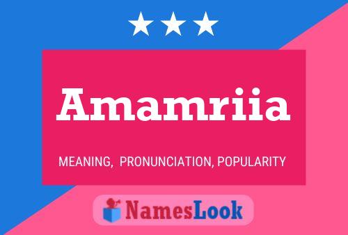 Amamriia Namensposter