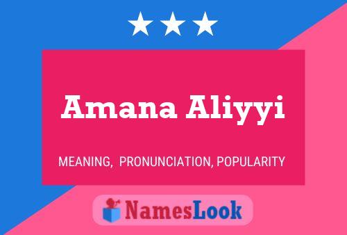 Amana Aliyyi Namensposter