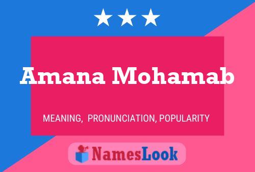 Amana Mohamab Namensposter