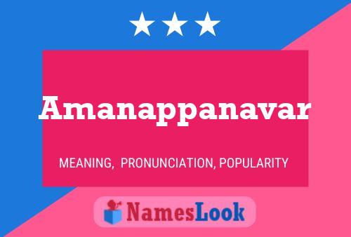 Amanappanavar Namensposter