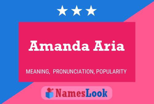 Amanda Aria Namensposter