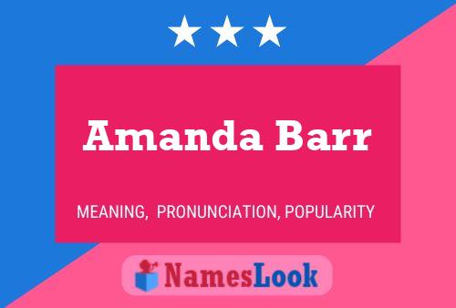 Amanda Barr Namensposter