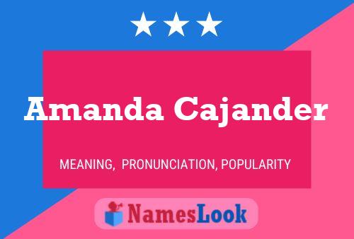 Amanda Cajander Namensposter