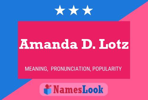 Amanda D. Lotz Namensposter