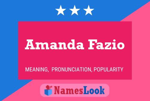 Amanda Fazio Namensposter