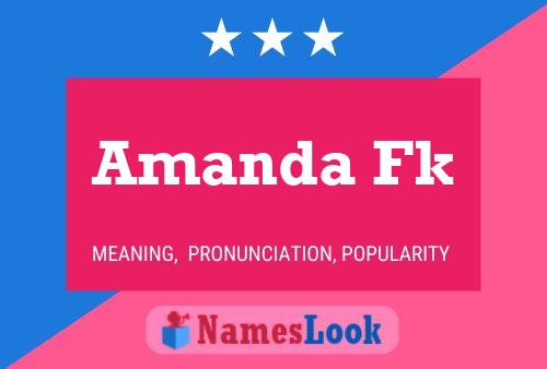 Amanda Fk Namensposter