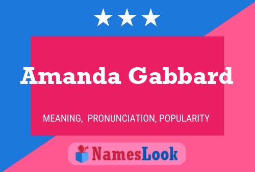 Amanda Gabbard Namensposter