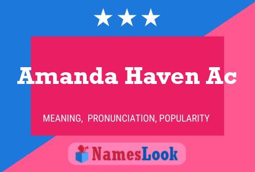 Amanda Haven Ac Namensposter