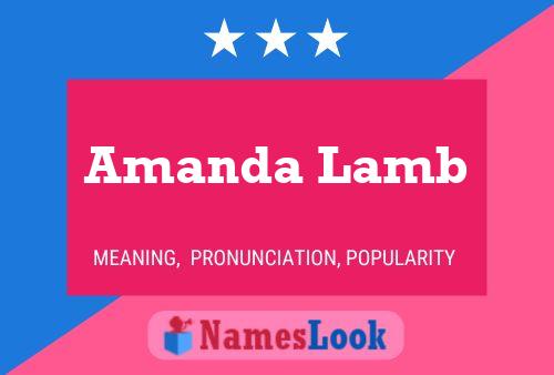 Amanda Lamb Namensposter