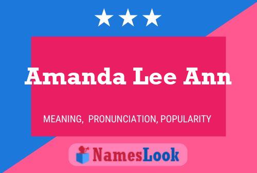 Amanda Lee Ann Namensposter