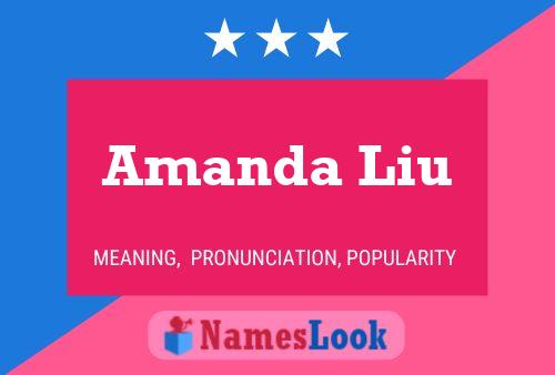 Amanda Liu Namensposter