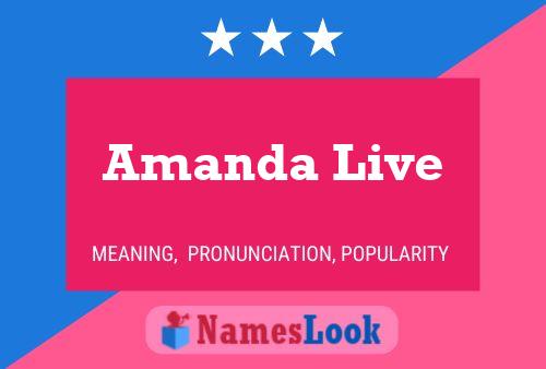 Amanda Live Namensposter