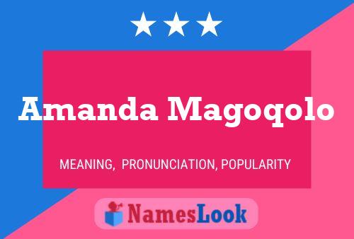 Amanda Magoqolo Namensposter