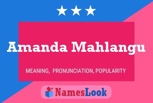 Amanda Mahlangu Namensposter