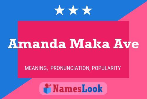 Amanda Maka Ave Namensposter