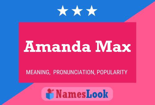 Amanda Max Namensposter