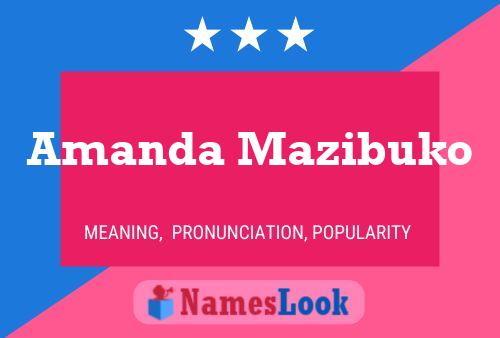 Amanda Mazibuko Namensposter