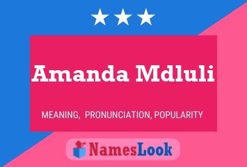 Amanda Mdluli Namensposter