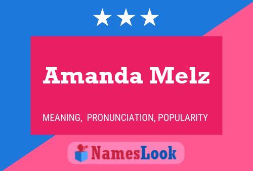 Amanda Melz Namensposter