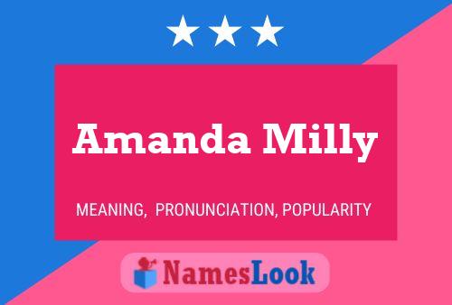 Amanda Milly Namensposter