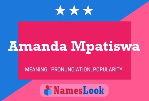 Amanda Mpatiswa Namensposter