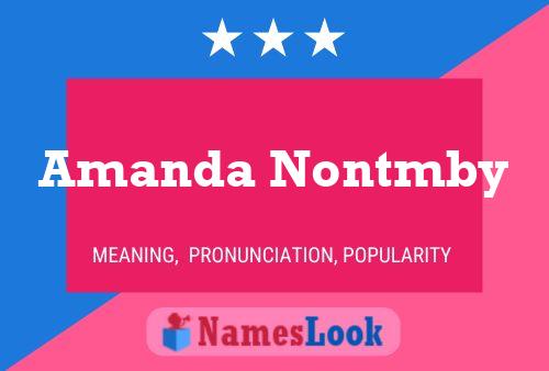 Amanda Nontmby Namensposter