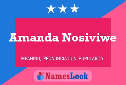 Amanda Nosiviwe Namensposter