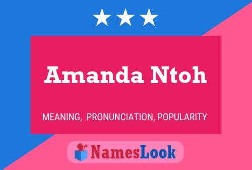 Amanda Ntoh Namensposter