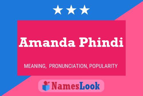 Amanda Phindi Namensposter