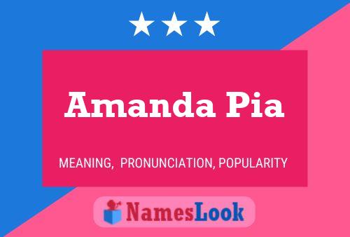 Amanda Pia Namensposter