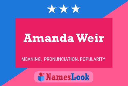 Amanda Weir Namensposter