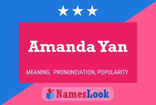 Amanda Yan Namensposter