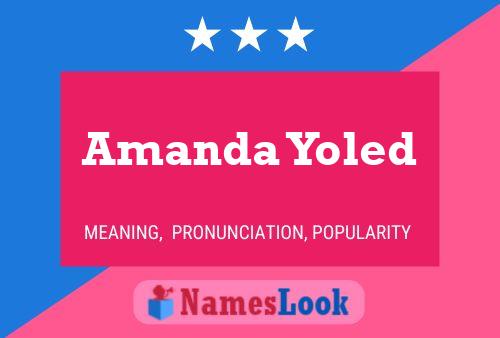 Amanda Yoled Namensposter