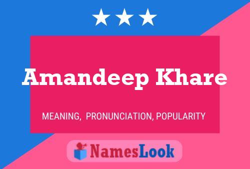 Amandeep Khare Namensposter