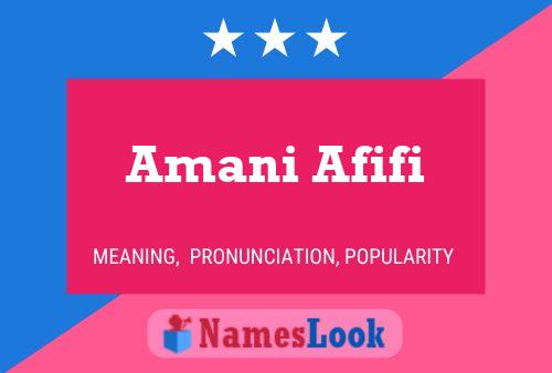 Amani Afifi Namensposter