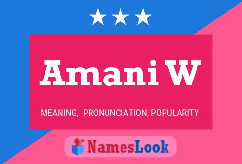 Amani W Namensposter