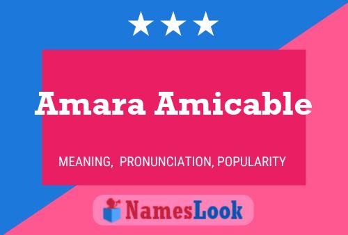 Amara Amicable Namensposter