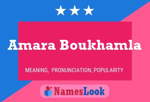 Amara Boukhamla Namensposter