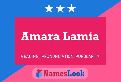 Amara Lamia Namensposter