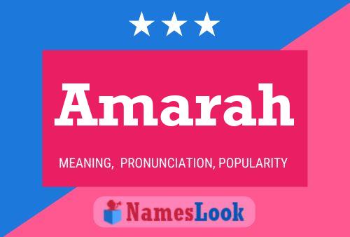 Amarah Namensposter